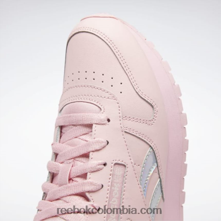 niños brillo rosa zapatos de cuero clásicos - escuela primaria Reebok D260LP1381