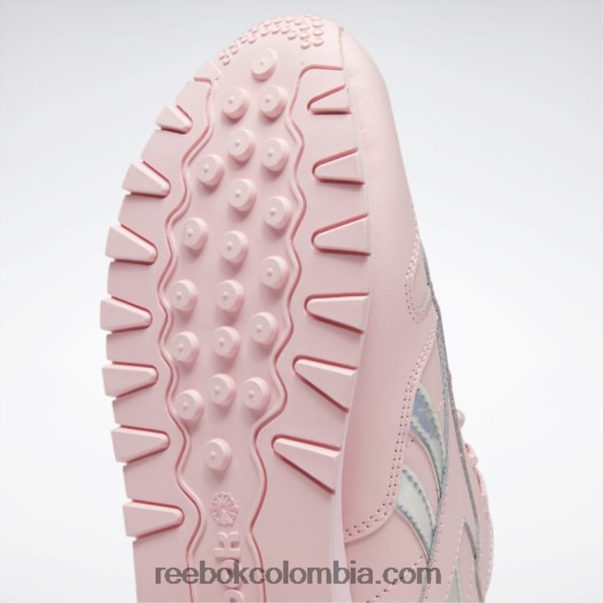niños brillo rosa zapatos de cuero clásicos - escuela primaria Reebok D260LP1381
