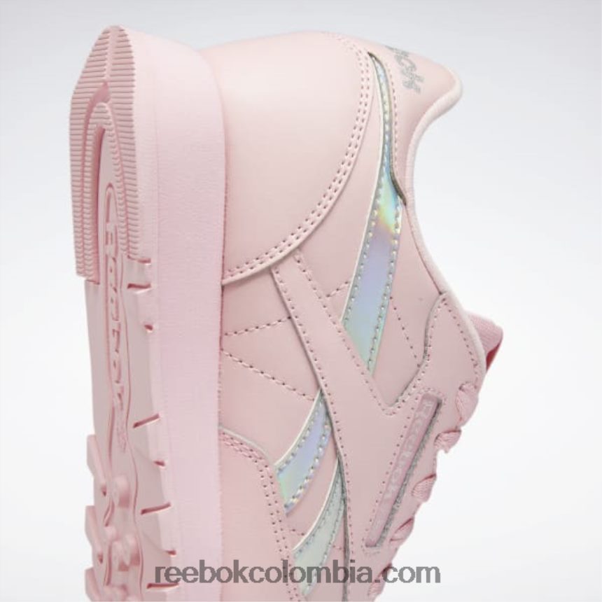 niños brillo rosa zapatos de cuero clásicos - escuela primaria Reebok D260LP1381
