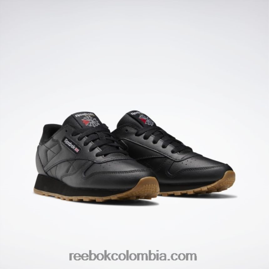 niños core negro/reebok goma de mascar-02 zapatos de cuero clásicos - escuela primaria Reebok D260LP1422