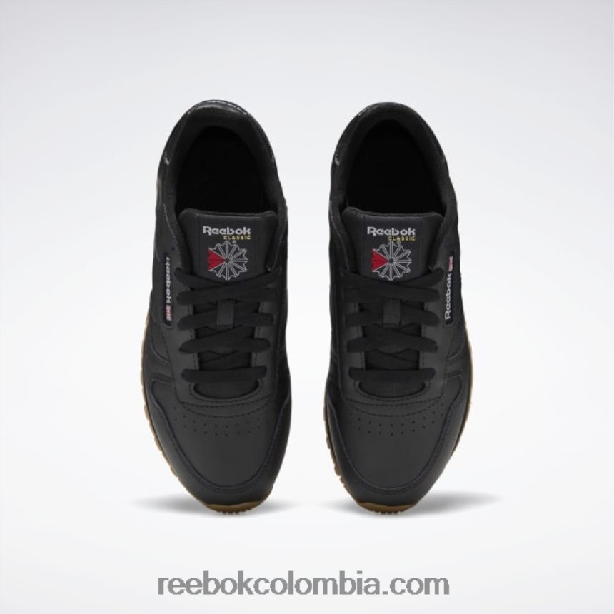 niños core negro/reebok goma de mascar-02 zapatos de cuero clásicos - escuela primaria Reebok D260LP1422