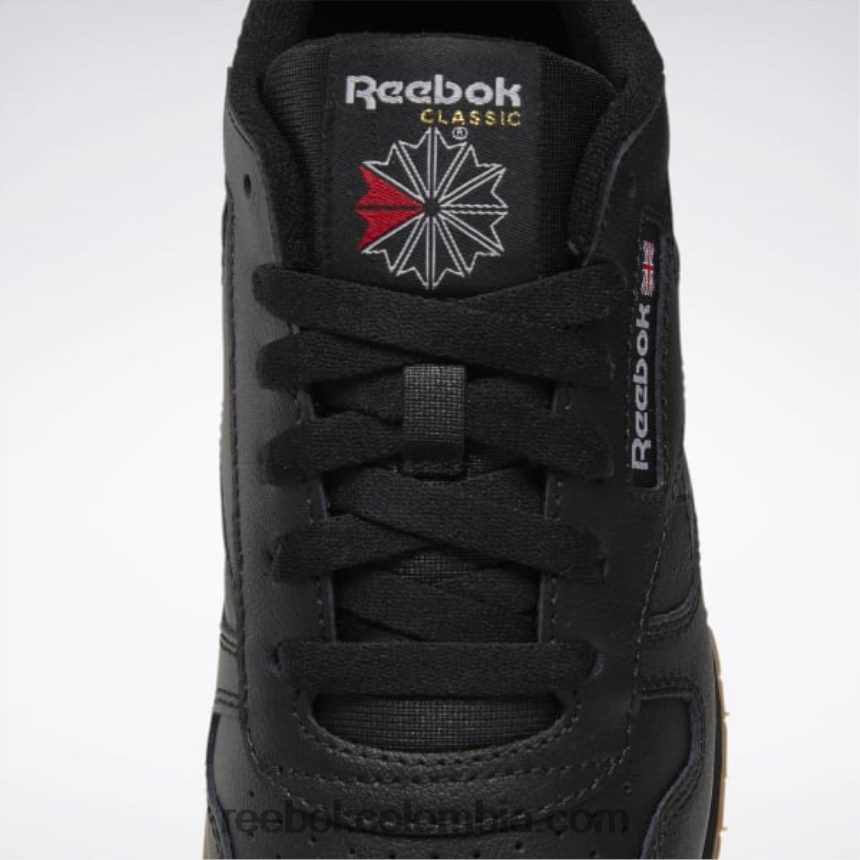 niños core negro/reebok goma de mascar-02 zapatos de cuero clásicos - escuela primaria Reebok D260LP1422