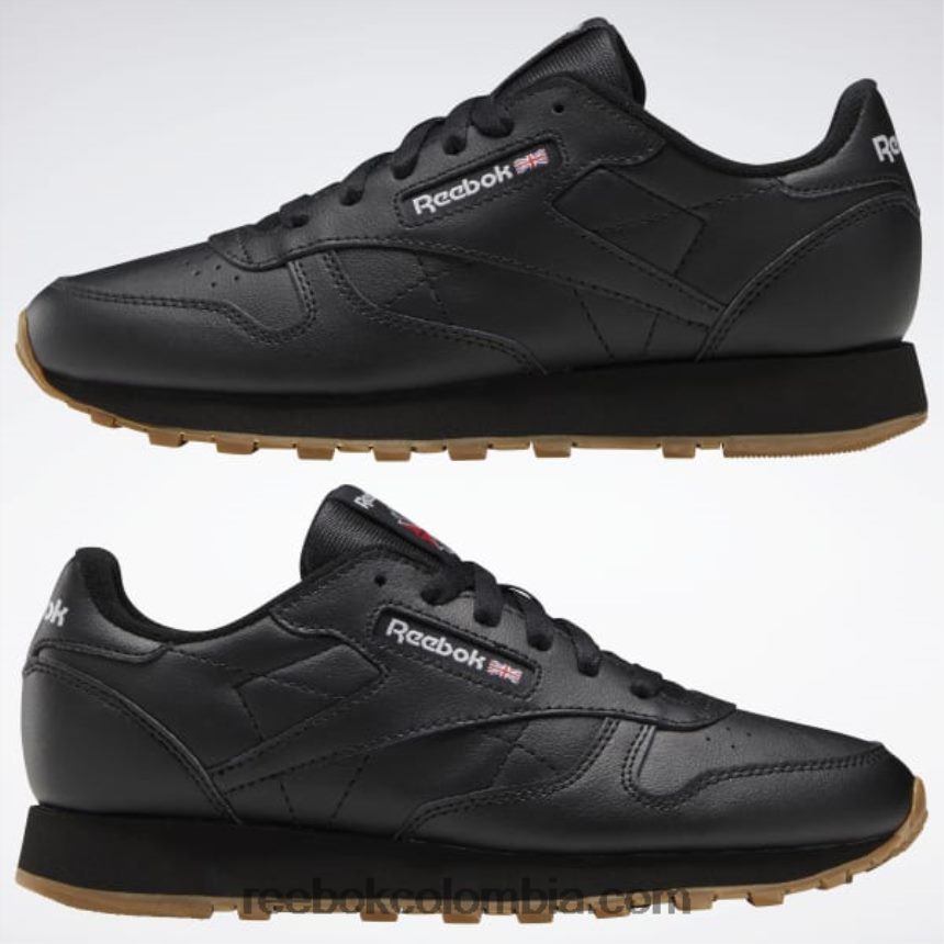 niños core negro/reebok goma de mascar-02 zapatos de cuero clásicos - escuela primaria Reebok D260LP1422