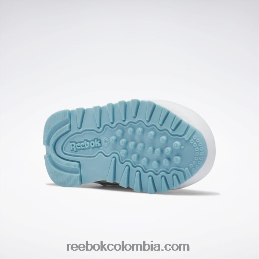 niños ftwr blanco/azul digital zapatos clásicos de cuero step \'n\' flash - niño pequeño Reebok D260LP1384