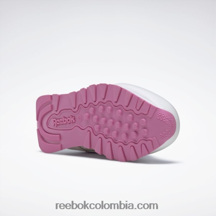 niños ftwr blanco/icono rosa peppa pig zapatos de cuero clásicos - preescolar Reebok D260LP1443