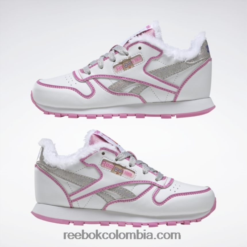 niños ftwr blanco/icono rosa peppa pig zapatos de cuero clásicos - preescolar Reebok D260LP1443