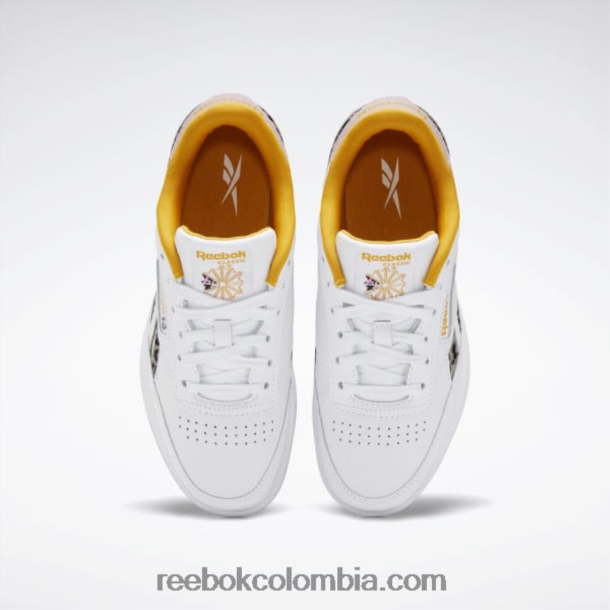 niños ftwr blanco/lila infundido/ocre brillante club c revenge zapatos - escuela primaria Reebok D260LP1428