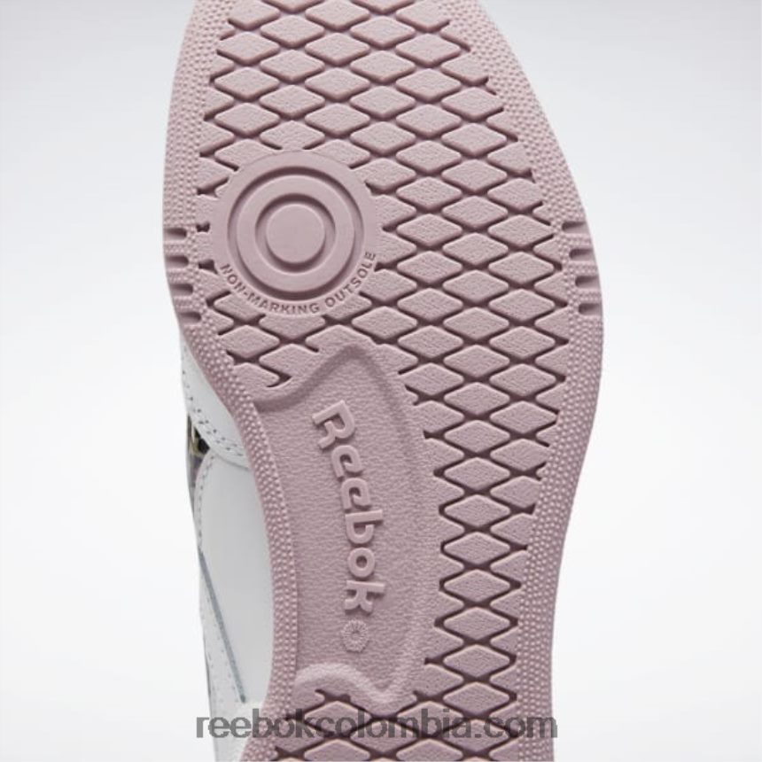 niños ftwr blanco/lila infundido/ocre brillante club c revenge zapatos - escuela primaria Reebok D260LP1428