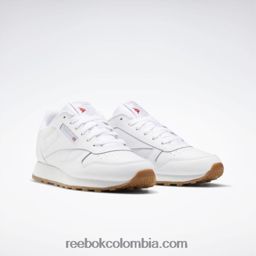 niños ftwr blanco/reebok goma de mascar-02 zapatos de cuero clásicos - escuela primaria Reebok D260LP1379