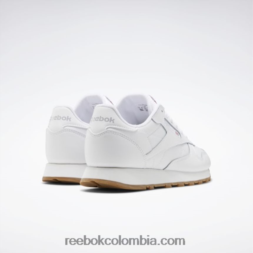 niños ftwr blanco/reebok goma de mascar-02 zapatos de cuero clásicos - escuela primaria Reebok D260LP1379