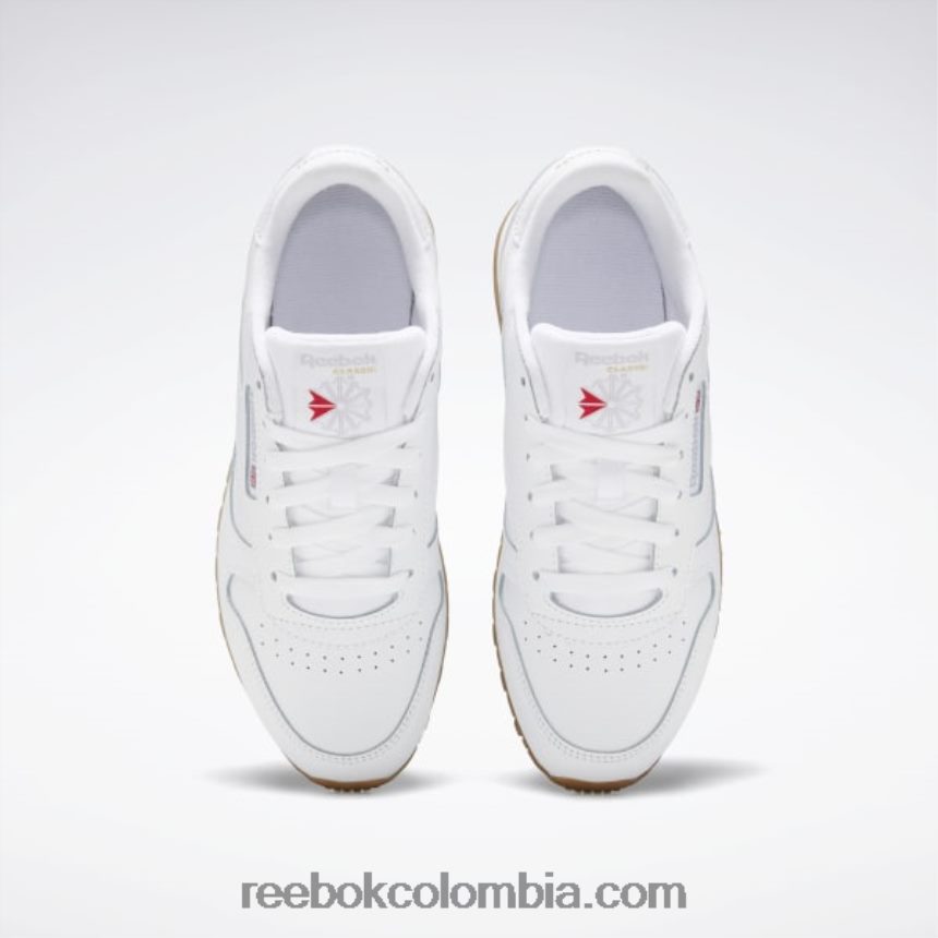 niños ftwr blanco/reebok goma de mascar-02 zapatos de cuero clásicos - escuela primaria Reebok D260LP1379