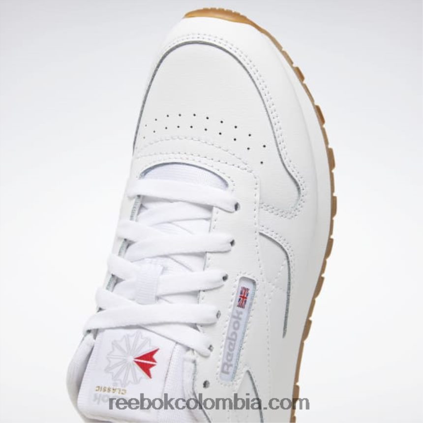niños ftwr blanco/reebok goma de mascar-02 zapatos de cuero clásicos - escuela primaria Reebok D260LP1379