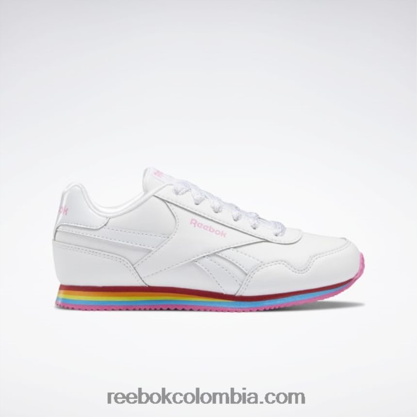niños ftwr blanco/rosa verdadero zapatillas royal cl jog 3 - preescolar Reebok D260LP1419
