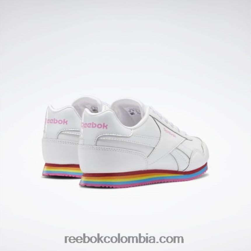 niños ftwr blanco/rosa verdadero zapatillas royal cl jog 3 - preescolar Reebok D260LP1419