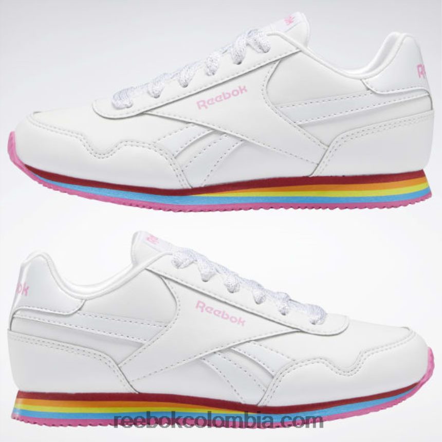 niños ftwr blanco/rosa verdadero zapatillas royal cl jog 3 - preescolar Reebok D260LP1419