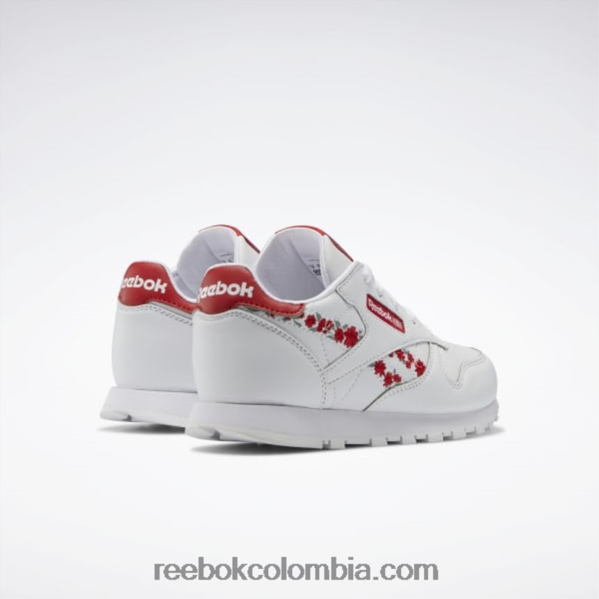 niños ftwr blanco/vector rojo zapatos clásicos de cuero - preescolar Reebok D260LP1440