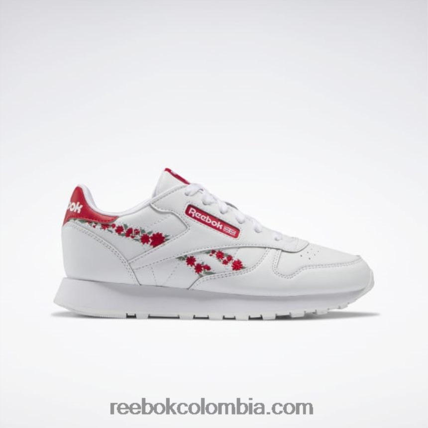 niños ftwr blanco/vector rojo zapatos de cuero clásicos - escuela primaria Reebok D260LP1417