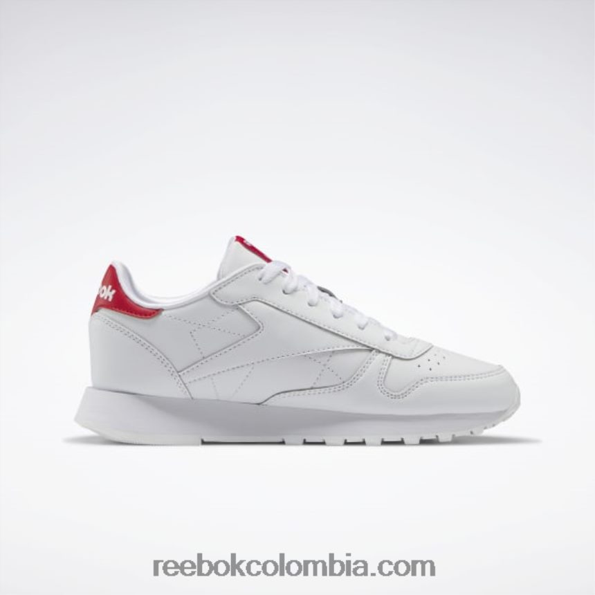 niños ftwr blanco/vector rojo zapatos de cuero clásicos - escuela primaria Reebok D260LP1417