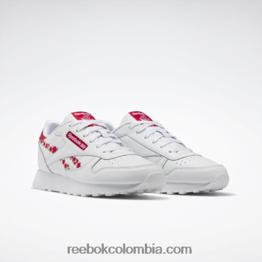 niños ftwr blanco/vector rojo zapatos de cuero clásicos - escuela primaria Reebok D260LP1417