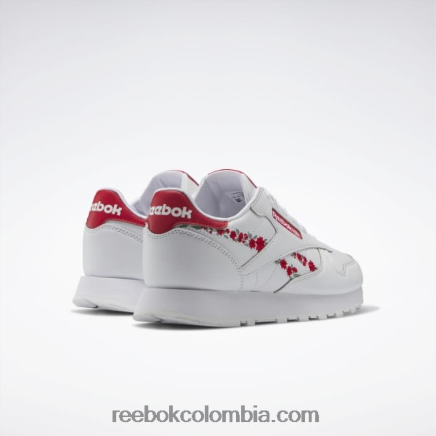 niños ftwr blanco/vector rojo zapatos de cuero clásicos - escuela primaria Reebok D260LP1417