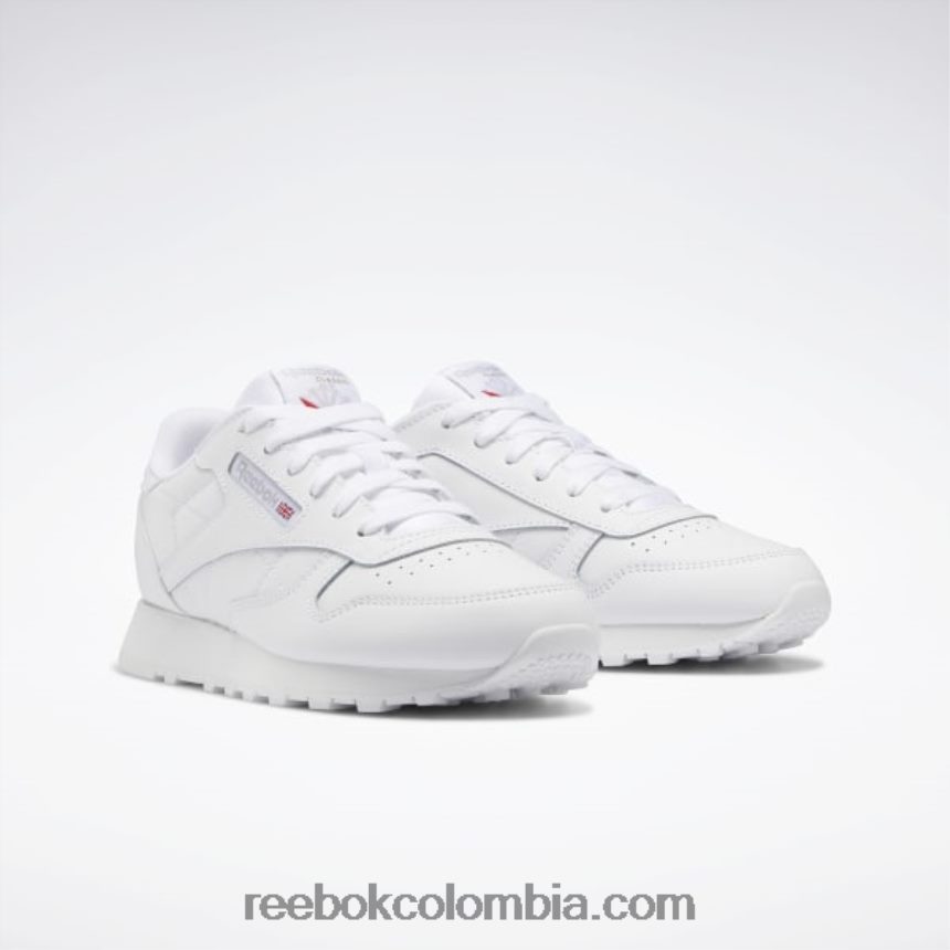 niños ftwr blanco zapatos de cuero clásicos - escuela primaria Reebok D260LP1398