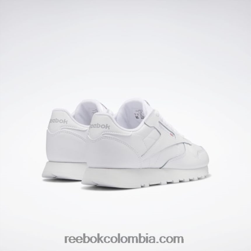 niños ftwr blanco zapatos de cuero clásicos - escuela primaria Reebok D260LP1398