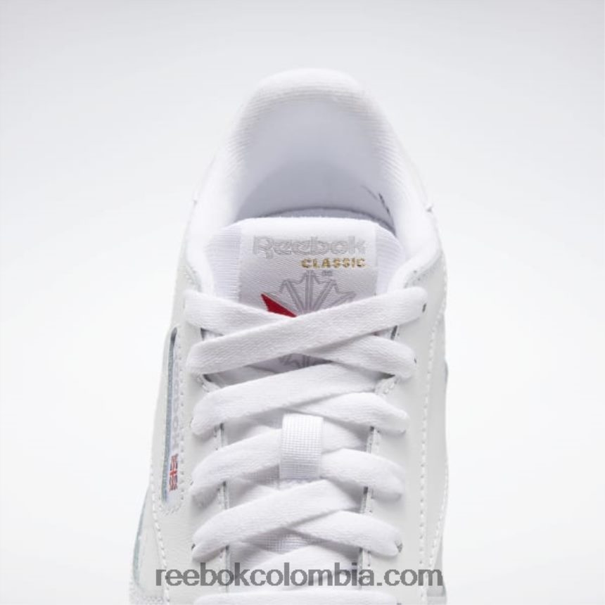 niños ftwr blanco zapatos de cuero clásicos - escuela primaria Reebok D260LP1398