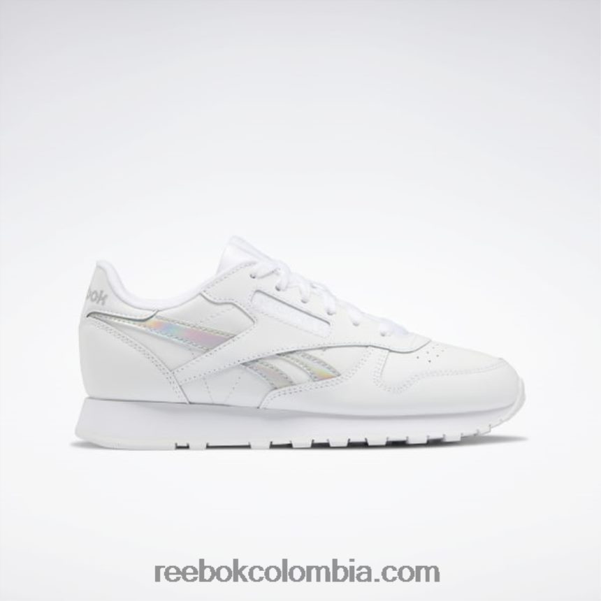 niños ftwr blanco zapatos de cuero clásicos - escuela primaria Reebok D260LP1425
