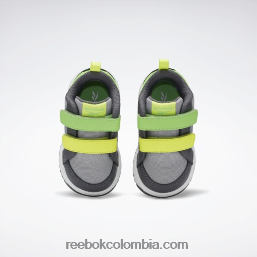 niños gris puro 4/gris puro 7/amarillo ácido solar zapatos bajos con cierre weebok - niño pequeño Reebok D260LP1386