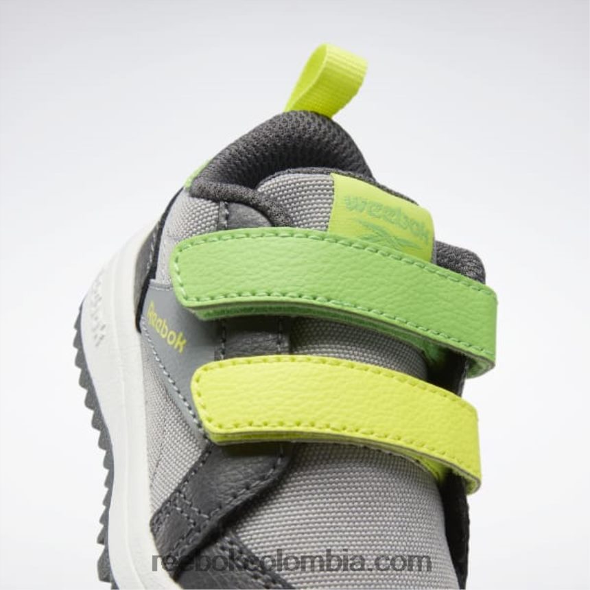 niños gris puro 4/gris puro 7/amarillo ácido solar zapatos bajos con cierre weebok - niño pequeño Reebok D260LP1386