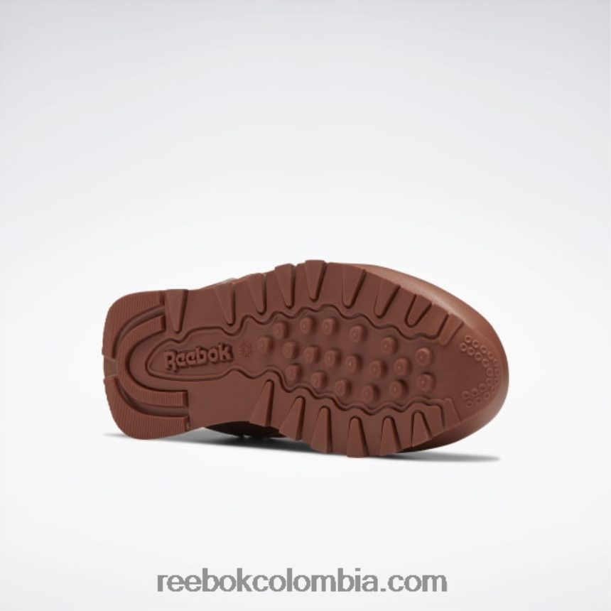 niños marrón roca/naranja brillante/amarillo ácido solar zapatos de cuero clásicos del observatorio de animales - preescolar Reebok D260LP1415