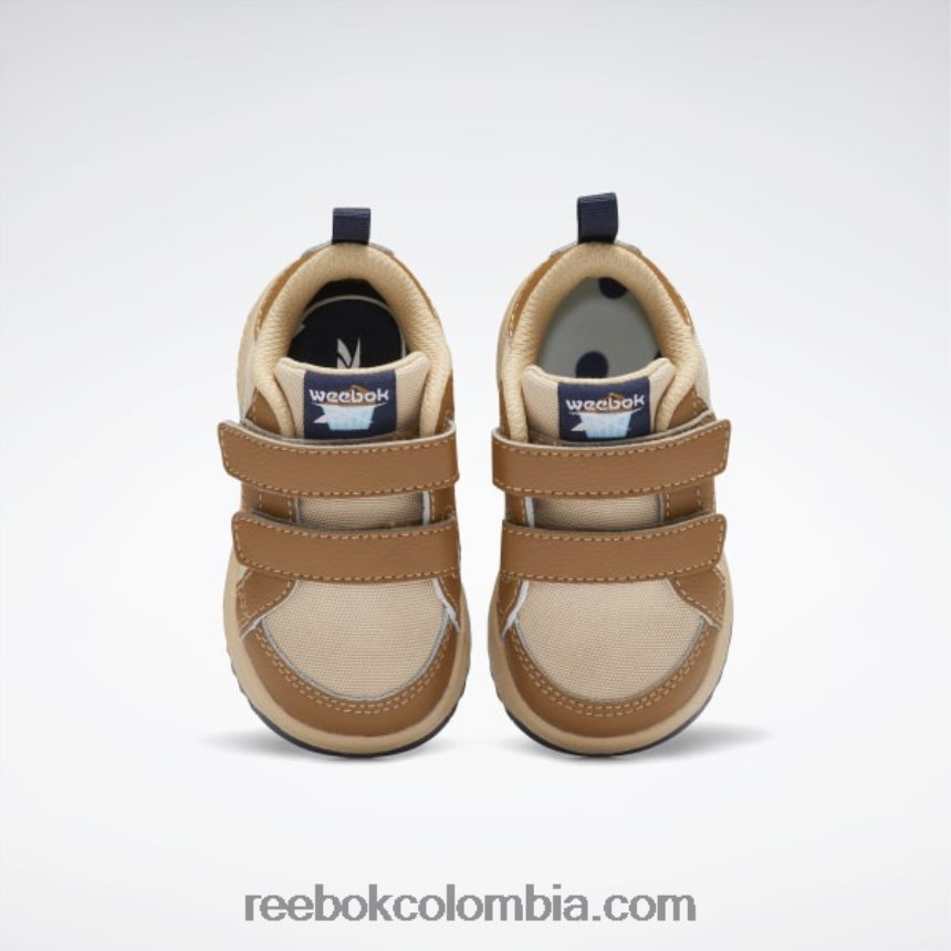 niños marrón salvaje/sahara/vector azul marino zapatos bajos con cierre weebok - niño pequeño Reebok D260LP1438