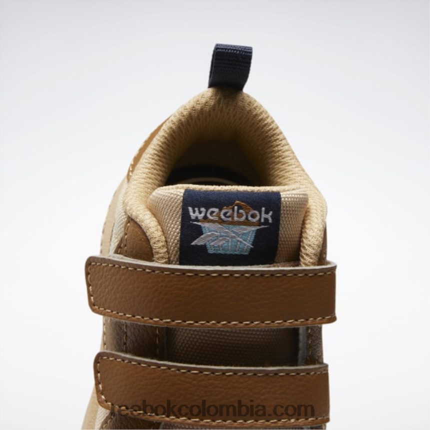 niños marrón salvaje/sahara/vector azul marino zapatos bajos con cierre weebok - niño pequeño Reebok D260LP1438