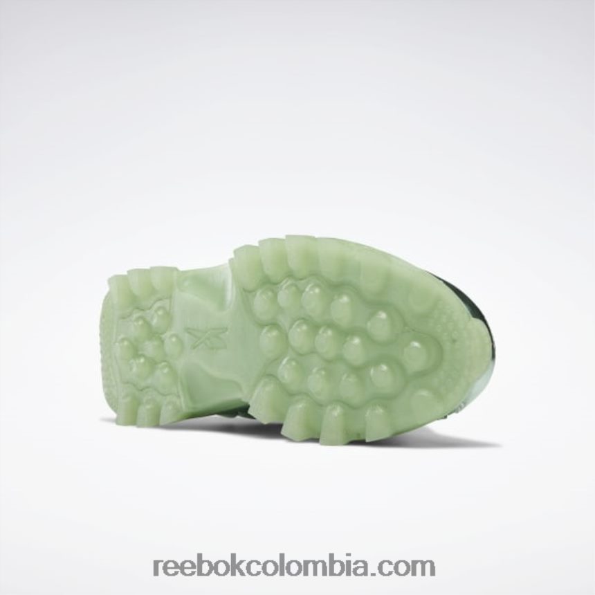 niños menta semipíxel/metal plateado. zapatos de cuero cardi b classic - escuela primaria Reebok D260LP1455