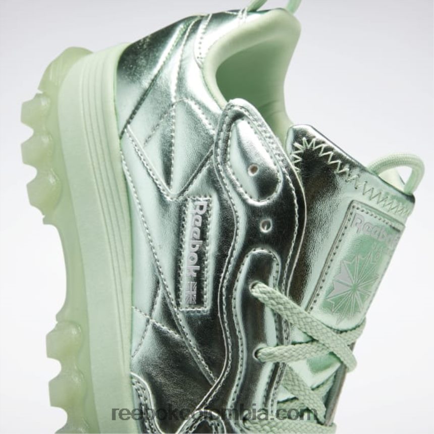 niños menta semipíxel/metal plateado. zapatos de cuero cardi b classic - escuela primaria Reebok D260LP1455