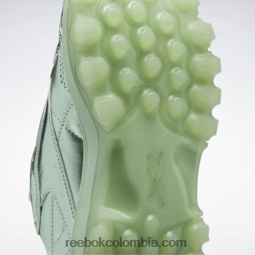 niños menta semipíxel/metal plateado. zapatos de cuero cardi b classic - escuela primaria Reebok D260LP1455