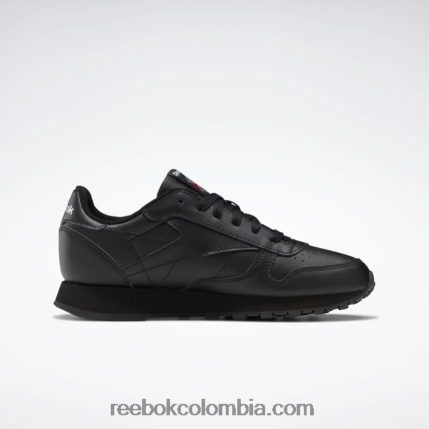niños núcleo negro zapatos de cuero clásicos - escuela primaria Reebok D260LP1421