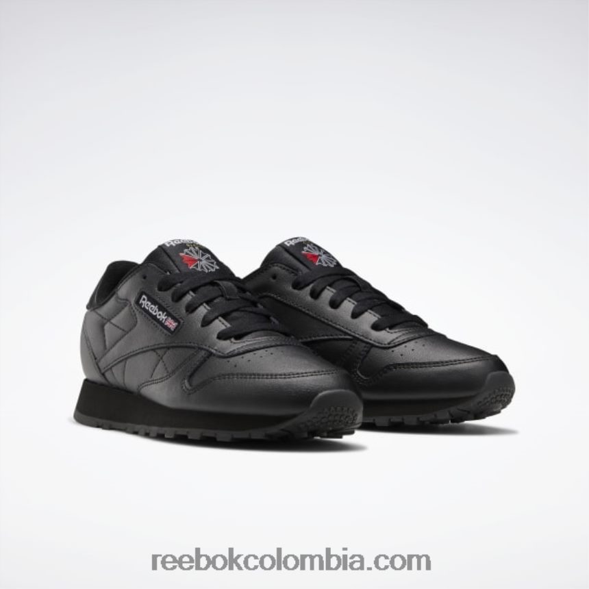 niños núcleo negro zapatos de cuero clásicos - escuela primaria Reebok D260LP1421