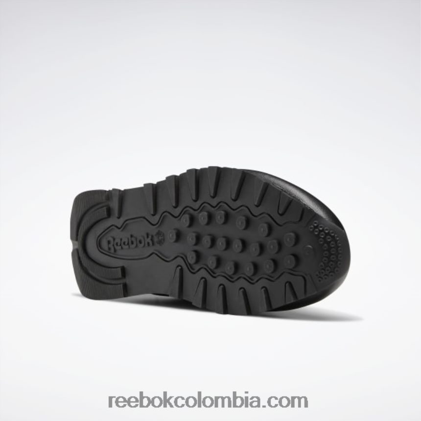 niños núcleo negro zapatos de cuero clásicos - escuela primaria Reebok D260LP1421