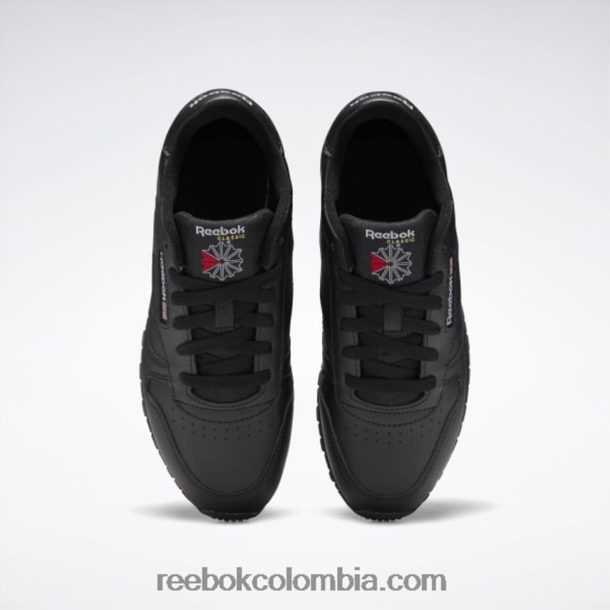 niños núcleo negro zapatos de cuero clásicos - escuela primaria Reebok D260LP1421