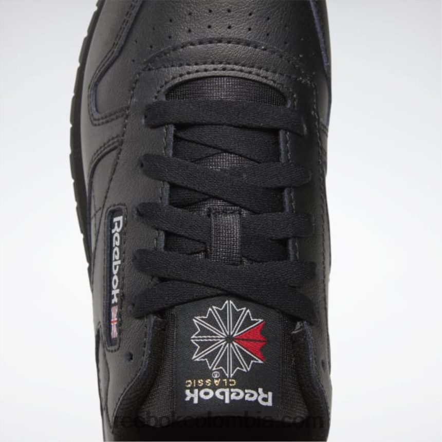 niños núcleo negro zapatos de cuero clásicos - escuela primaria Reebok D260LP1421