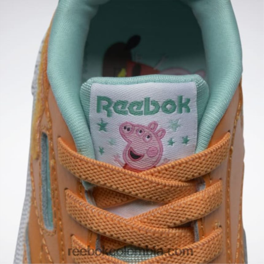 niños naranja máximo/naranja peligro/verde azulado semifuturo peppa pig club c zapatos - niño pequeño Reebok D260LP1412