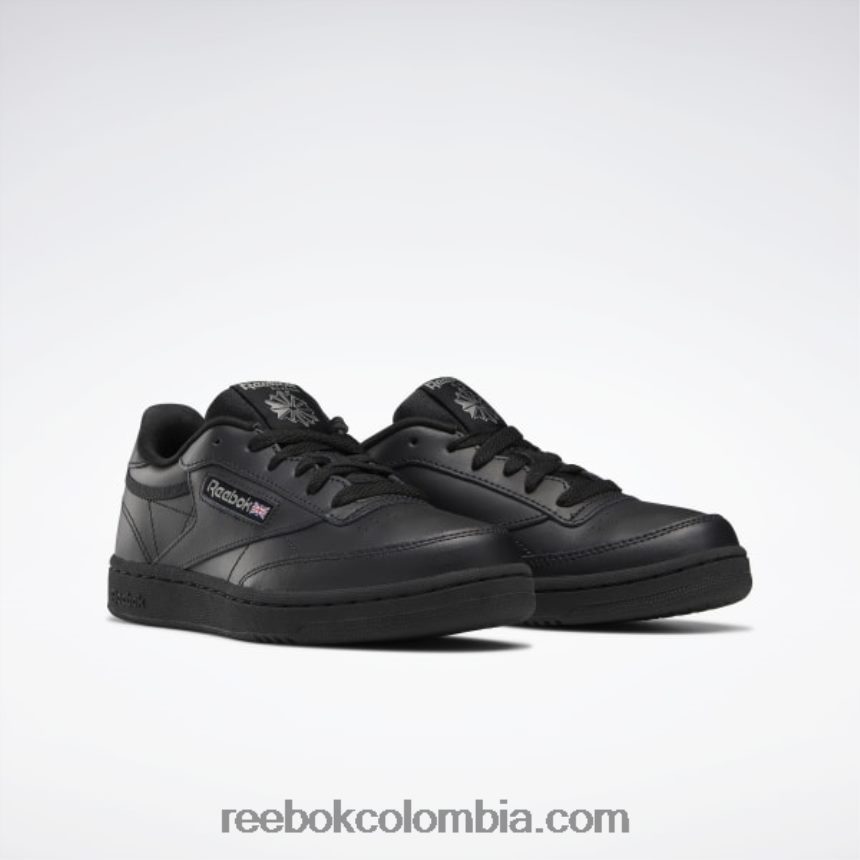 niños negro/carbón zapatos club c - escuela primaria Reebok D260LP1436