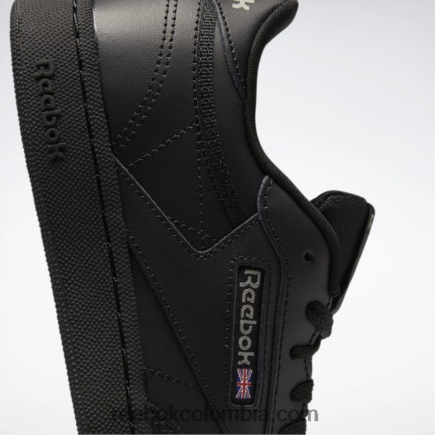 niños negro/carbón zapatos club c - escuela primaria Reebok D260LP1436