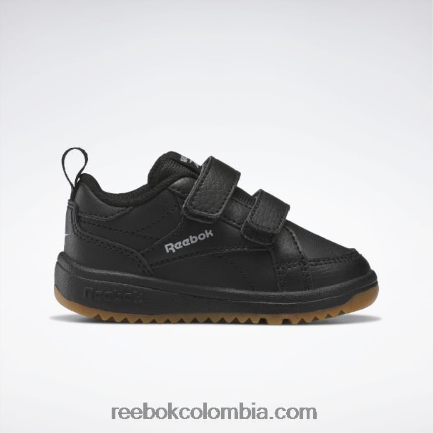 niños negro núcleo/gris puro 3 zapatos bajos con cierre weebok - niño pequeño Reebok D260LP1431