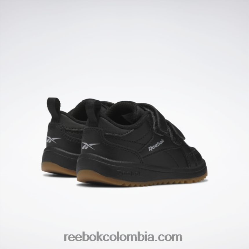 niños negro núcleo/gris puro 3 zapatos bajos con cierre weebok - niño pequeño Reebok D260LP1431