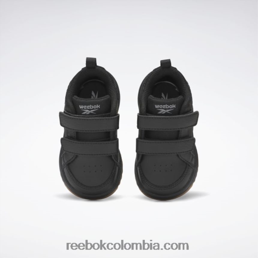 niños negro núcleo/gris puro 3 zapatos bajos con cierre weebok - niño pequeño Reebok D260LP1431