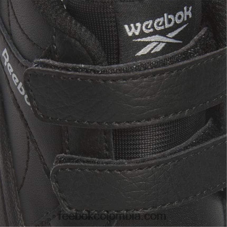 niños negro núcleo/gris puro 3 zapatos bajos con cierre weebok - niño pequeño Reebok D260LP1431