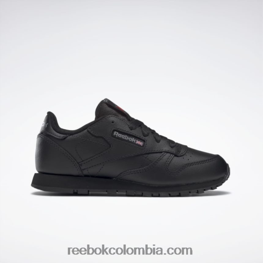niños negro zapatos clásicos de cuero - preescolar Reebok D260LP1447