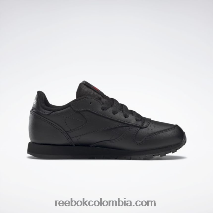 niños negro zapatos clásicos de cuero - preescolar Reebok D260LP1447